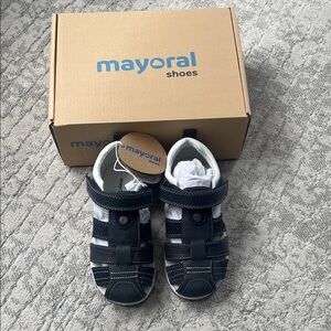 Mayoral Navy and White  Kids Sandals 100% Leather